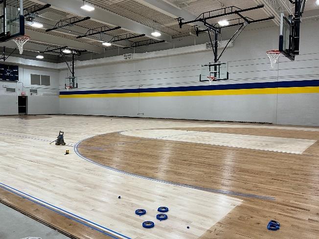 CES - Gym Addition Wood Finishing Near Complete