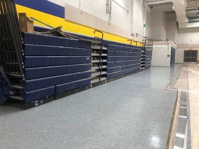 CES – Gym Addition Epoxy Floor Near Complete