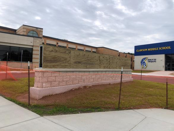 Clawson Schools - Monument Sign In Progress